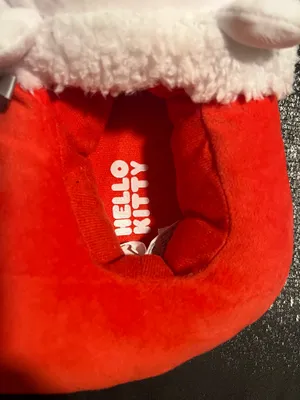 Womens 11/12 Sanrio Hello Kitty Christmas Holiday Stocking Slippers- Plush Red thumbnail 5