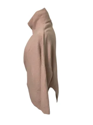 AllSaints Lock Roll Neck Sweater M Rose Pink Asymmetric Wool Yak Knit WK156T thumbnail 4