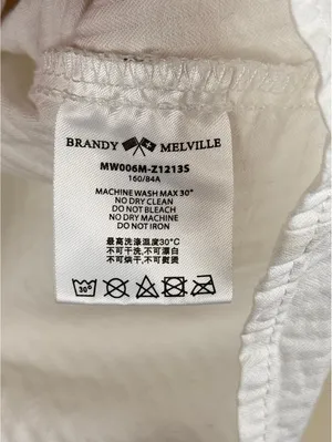 Brandy Melville Blair Top White Puff Sleeve Babydoll Button Front XS thumbnail 5