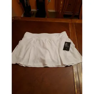 Etonic Athletic Woven Skort Wovens L Large White Core Pleated Built In Shorts XL thumbnail 5