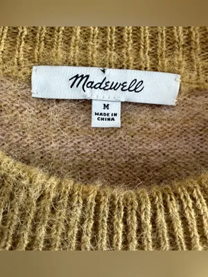 MADEWELL Otis‎ Space Dye Striped Alpaca Blend Sweater in Pink Oyster, Medium thumbnail 9