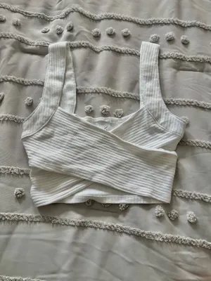 PacSun Crossover Crop Top White thumbnail 1