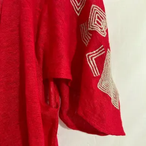 Free‎ People Ponce de Leon Top in Red Combo Size Small thumbnail 4