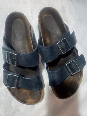 Birkenstock Navy Double-Buckle Slide Sandals thumbnail 1