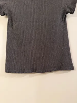 Aerie Dark Gray Ribbed Top thumbnail 5