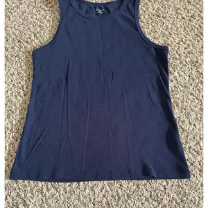 No‎ Boundaries Women's Navy Blue Ribbed Tank Top Size Large thumbnail 4