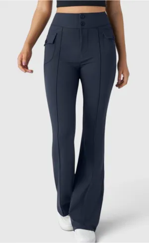 Size L (Regular) Halara High Waisted Side Flap Pocket Flare Casual Cargo Pants thumbnail 1