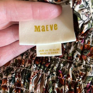 Anthropologie Maeve Sleeveless‎ Smocked Floral High Neck Top Multicolor Size 6 thumbnail 5