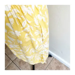 Patagonia June Lake Dress Womens Small Yellow Floral Cap Sleeve V Neck Bohemian thumbnail 9
