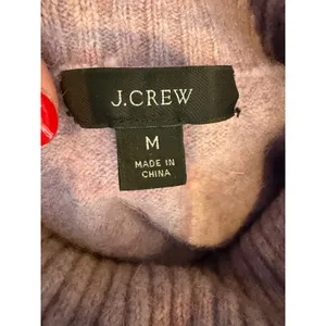 J Crew Turtleneck Sweater Women Medium Purple Alpaca Wool Blend Knit Preppy thumbnail 7