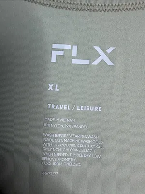 NEW FLX Affirmation Travel Crop Top Light Green XL Activewear‎ Athleisure Gym thumbnail 4