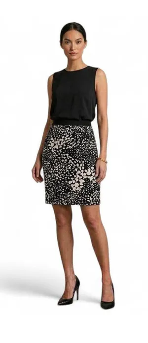Banana Republic Black & white leopard print midi skirt Size XS See photos for thumbnail 1