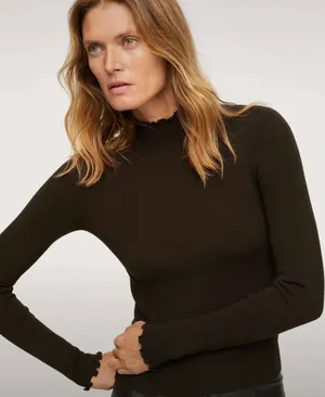 Mango Perkins neck knitting sweater size M NWT thumbnail 2