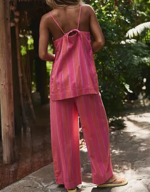 Amazon Linen Striped Pant Set thumbnail 2