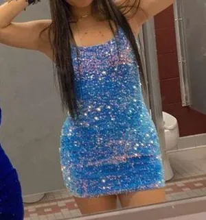 Lucy in the Sky Blue Sequence Mini Dress thumbnail 3