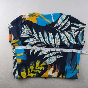 Maaji Reversible Tropical Palm Striped Open Tie Back Swim Crop Top OP18399 Small thumbnail 9