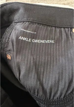 NWT 7 For All Mankind Ankle Gwenevere Distressed Skinny Jeans Black Size 29 thumbnail 3