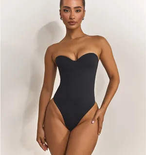 Oh Polly Mars the Label Black Sculpt Cupped Bodysuit thumbnail 2