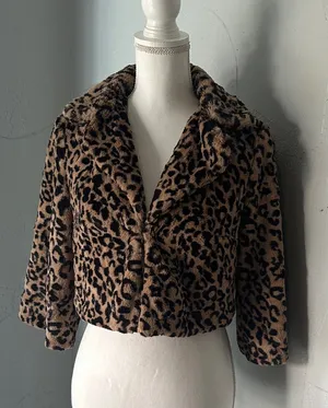 CAbi Brown Leopard Teddy Jacket thumbnail 1