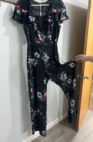 June and Hudson Black Floral Jumpsuit thumbnail 1