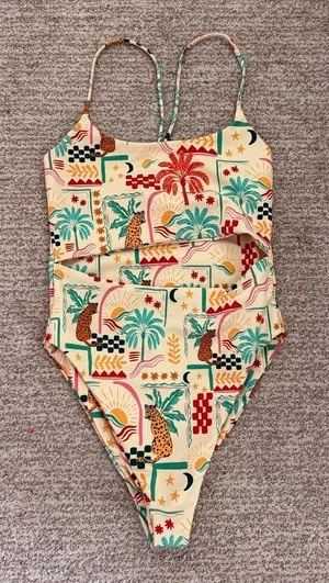 Skatie Santorini Malibu Ibiza One‎ Piece Swimsuit Summer Spring Brazil Swim thumbnail 1