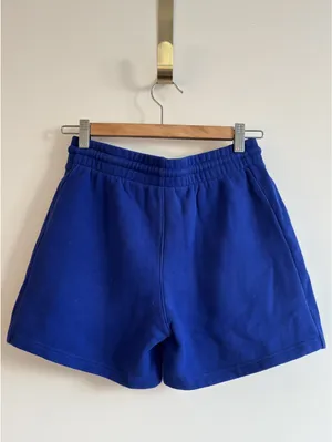 Aritzia TNA Cozy Fleece Boyfriend Mid-Thigh Shorts Blue XS #94293 thumbnail 8