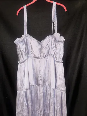 Astr Lavender Tiered Satin Maxi Dress thumbnail 4