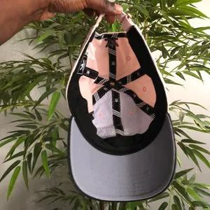Adidas Baseball Cap Hat Pink Black Trefoil Three 3 Stripes Logo 100% Cotton One Size thumbnail 3