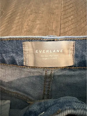 Everlane The Way High Jean Straight Organic Cotton Light Wash Women’s size 27 R thumbnail 7