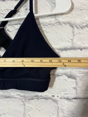 Til You Collapse Black V-Wrap Racerback Sports Bra, Small thumbnail 3