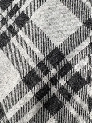 Soft Surroundings Paramour Plaid Grey Long Sleeve Tunic Button Down Top thumbnail 5