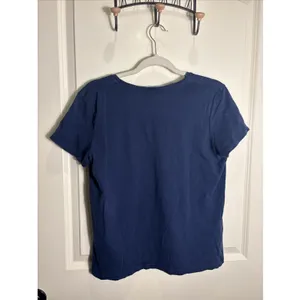 Polo Ralph Lauren Womens Top Large Navy Classic‎ Preppy V Neck Capsule T-Shirt thumbnail 4