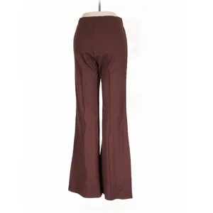 Le Bop Brown Flare Pants High Waisted Seam Detail Small Minimalist Fall thumbnail 7