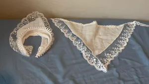 Scarf headband 2pc White thumbnail 1