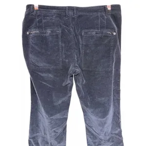 Free People Hit‎ Back Slim Flare Pants Black Velvet Women's Size 8 thumbnail 4
