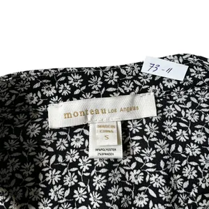 Monteau Black/White Floral Peplum Top Women's Blouse Size Small | 73-11 thumbnail 3