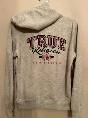 True Religion Half-Zip Rhinestone Hoodie thumbnail 1