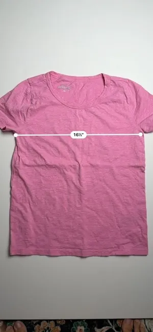 J. Crew Pink Girlfriend Tee Short Sleeve Cotton T-Shirt Women's Size XS thumbnail 3