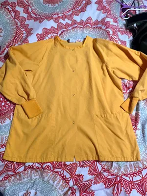Gel scrubs Bright Mustard Yellow Button-Front scrub Jacket small thumbnail 5