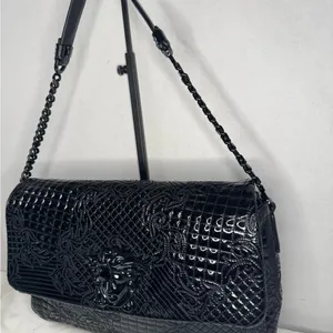 Versace Black Vanitas Medusa Patent Leather Shoulder Bag thumbnail 3