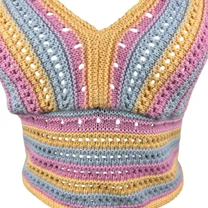 Hollister Crochet Halter‎ Top Small Boho Festival Knit Y2K Fairycore Summer NEW! thumbnail 7