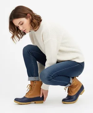 L.L. Bean Bean Boots 6” Brown & Navy Duck Boots Size 6M | Style ID 213883 thumbnail 1