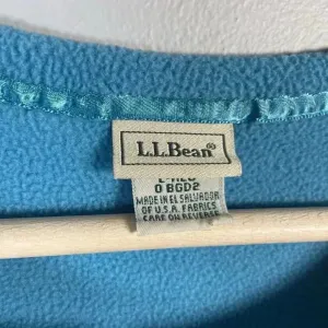 LL BEAN Fleece Vest Womens Size L Large Blue Arctic‎ Crop Y2k Cozy 90s Gorpcore thumbnail 3