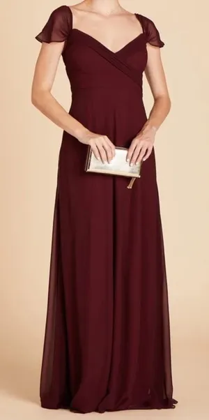 Birdy Grey Spence Bridesmaid Dress in Cabernet Maroon Red Medium thumbnail 1