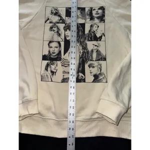 Taylor Swift The Eras Tour Cream Official Merch Oversized Hoodie Sweatshirt Sz M thumbnail 9