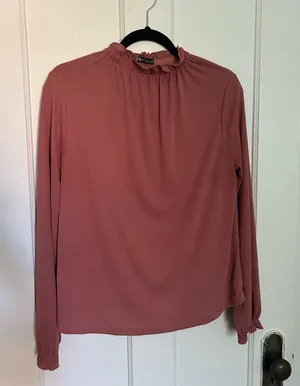 Zara Mauve Long Sleeve Blouse thumbnail 1