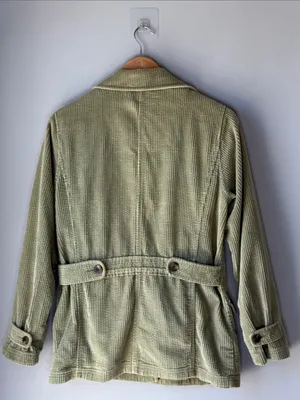 L.L. Bean Vintage Green Corduroy Utility Walking Jacket thumbnail 2