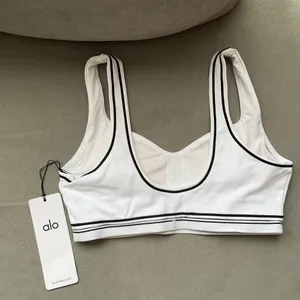 Alo Yoga Airbrush Heart Throb Bra White/Black M thumbnail 5