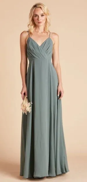 BIRDY GREY Kaia Chiffon Dress In Sea Glass thumbnail 5