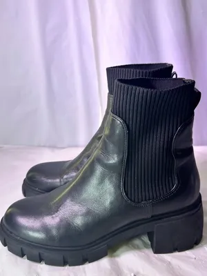 Steve Madden Black Chunky Chelsea Ankle Boots thumbnail 5
